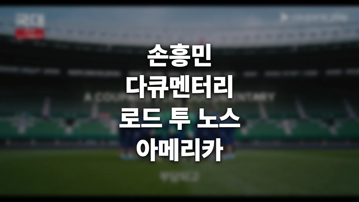 손흥민 다큐멘터리 로드 투 노스 아메리카