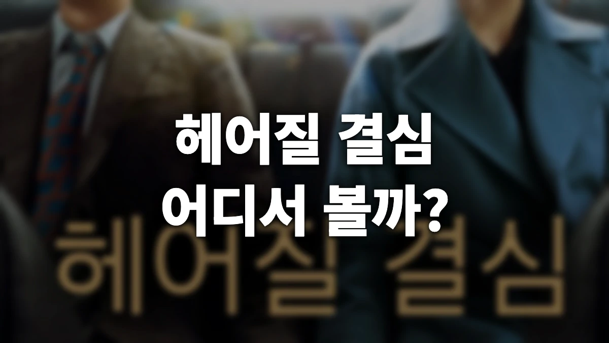 헤어질 결심 영화 OTT